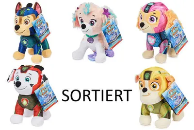 Produktbild von Spin Master PAW Aqua Pups Puplantis Plüschtier, 20 cm, Beige Blau, steht aufrecht, ab 3 Jahren
