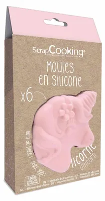 Image de 6 moules en silicone pour licornes