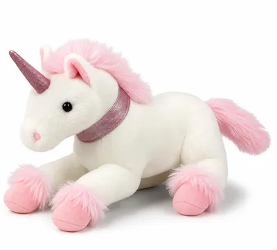 Produktbild von Kuscheltier Einhorn 37 cm Weiß – Weiches Plüschtier Unicorn, Stofftier
