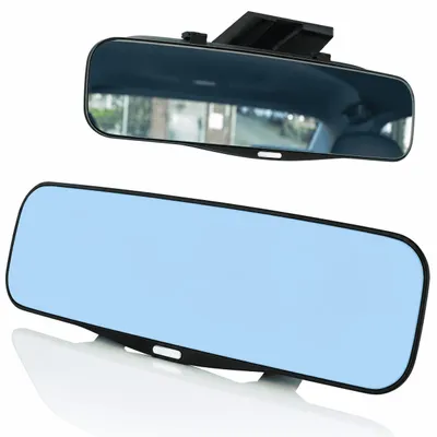 Produktbild von MidGard Auto Panorama Rückspiegel blendfrei, Blendschutz KFZ-Innenspiegel, Weitwinkel Spiegel mit Blendschutzfunktion, Aufsatz leicht gebogen