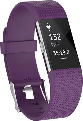 Produktbild von Armband für Fitbit Charge 2 Ersatzarmband Silikon Sportarmband atmungsaktiv wasserfest LILA Gr. S