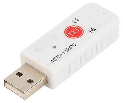 Zdjęcie produktu dla Termometr komputerowy USB Termometr komputerowy USB do pomiaru temperatury wewnątrz i na zewnątrz Podwójny wyświetlacz temperatury w formie hiperboli Czujnik Rejestrator danych Alarm