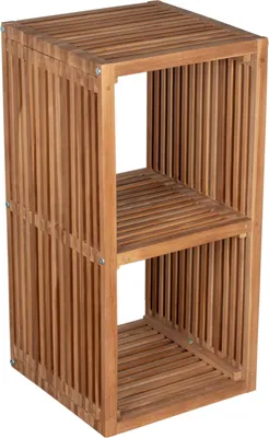 Produktbild von Teakregal 2 Fächer Outdoor 80x40x40 cm