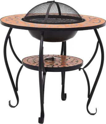 Zdjęcie produktu dla vidaXL Stół kominkowy mozaika ceramiczna terakota 68 cm