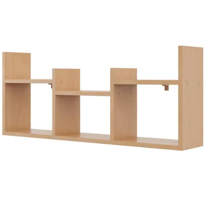 Produktbild von Wandregal Buche – modernes Regal zur Wandmontage, platzsparendes Hängeregal für Wohnzimmer, Büro, Schlafzimmer oder Flur