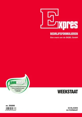 Obrázok produktu pre Express SI-30256 Týždenný blok s 50 listami, formát: A4 na výšku