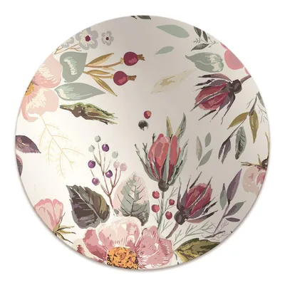 Produktbild von Rundmatte - Stuhlunterlage Bürostuhlunterlage - Rund Ø 100 cm - Bodenmatte - Fußmatte - Feldblumen