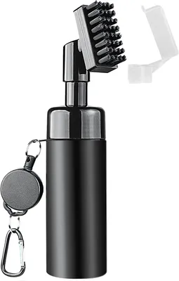 Produktbild von Golf Bürste mit Wasser Spray für Golfschläger – Integrierter Sprühmechanismus und Haken – Premium Golf Ball Reinigungswerkzeu
