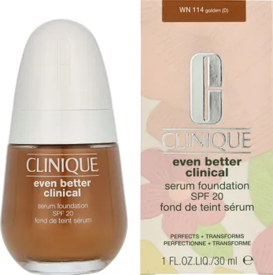 Produktbild von Clinique Even Better Clinical Foundation SPF 20, Pumpenflasche, Flüssigkeit, Mischhaut, normale Haut, ölige Haut, Aufhellend, Mattierend, Feuchtigkeitsspendend, Glättend, Tief, Warm