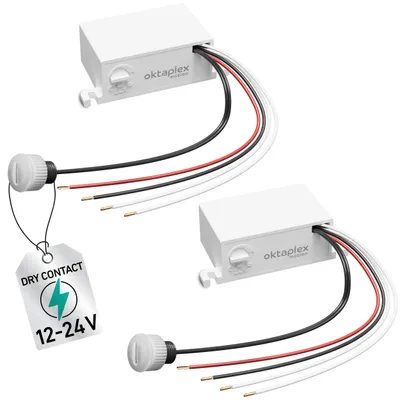 Produktbild von 2er Set Oktaplex Jasy Dämmerungsschalter 12–24 V mit potentialfreiem Kontakt
