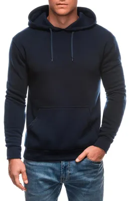 Imagen del producto de Sudadera con capucha para hombre, modelo B1691, color azul oscuro, talla XL