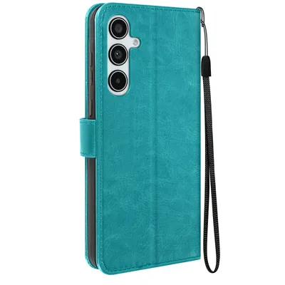 Produktbild von Mayaxess, Samsung Galaxy A35 5G Wallet Case Standfunktion mit Handschlaufe, Türkis
