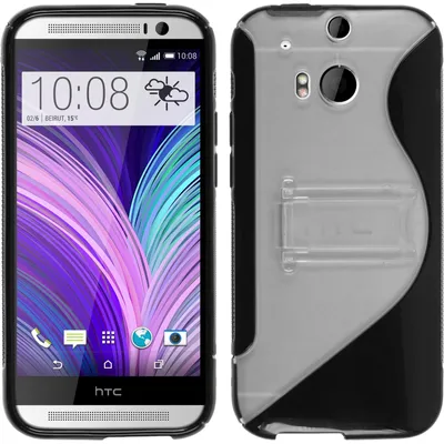 Produktbild von PhoneNatic Case kompatibel mit HTC One M8 - schwarz Silikon Hülle  + 2 Schutzfolien