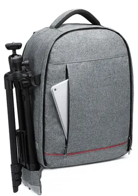 Produktbild von Kleiner, eleganter, wasserabweisender Kamerarucksack, grau, von Duno