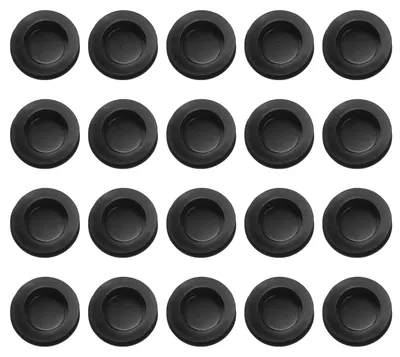 20 Sparschwein-Stopfen, 26 mm ID, 37 mm AD, Kunststoff, schwarz