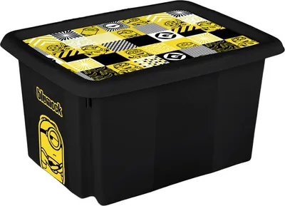 Produktbild von keeeper Aufbewahrungsbox karolina "Minions Mosaic" 15 Liter schwarz