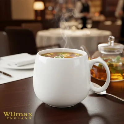 Immagine prodotto di Tazza Wilmax da 400 ml in porcellana bianca per caffè e tè WL-993084/A