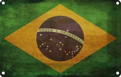 Produktbild von vianmo Blechschild 20x30 cm Brasilien Amerika USA Flagge Fahne Wappen