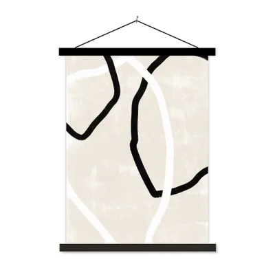 Produktbild von MuchoWow® Textilposter Rosa - Minimalismus - Design 120x160 cm mit schwarzem Rahmen - Magnetischer