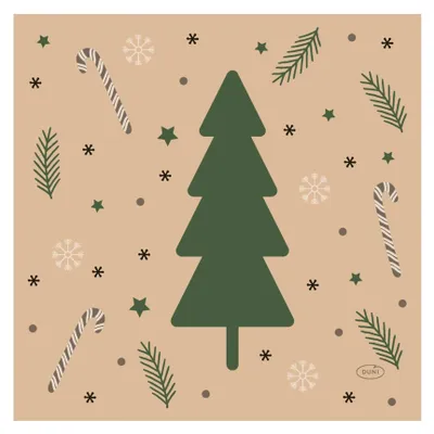 Image de Duni Servetten Natural Yuletid 33x33cm