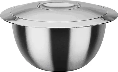 Produktbild von GSW Thermoschüssel, silber, 20 cm, 2,0 Liter, mit Deckel, Edelstahl, innen poliert, außen mattiert, zum Warmhalten, Kühlen, Aufbewahren & Transportieren, für Tisch, Party & Buffet