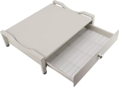 Image de Porte-tasses Plateau coulissant Présentoir Tiroir de rangement multifonctionnel Support de fabrication Plateau pour la maison Blanc S