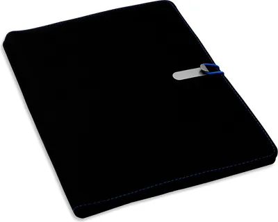 Produktbild von Konferenzmappe für A4 verwendbar als Schreibblock für das Büro inkl. Verschlussband in Blau Schreibmappe Dokumentenmappe