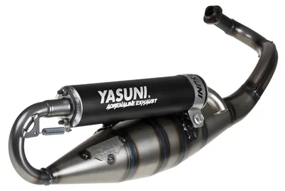 Zdjęcie produktu dla Układ wydechowy Yasuni Scooter R, czarny, 50-70 ccm, z certyfikatem ABE, przeznaczony do skutera Piaggio Typhoon 50