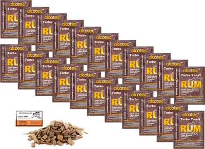 Produktbild von 22 x Alcotec Turbohefe - Rum-Hefe, Alkohol Brennhefe, Gärhefe, Wodkahefe, Turbo Hefe, Wodka Hefe