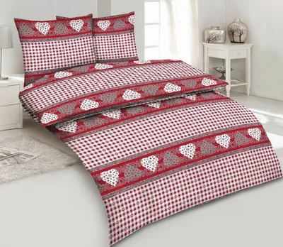 Produktbild von 3-teilig Mikrofaser Bettwäsche Set Bettgarnitur Bettbezug Übergröße 200x220 2x Kissenbezug 80x80 Karo NEU Braun Rot Bordeaux Landhaus