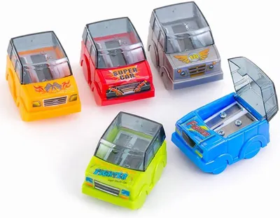 Imagen del producto de Juego de 5 sacapuntas de lápices con depósito, diseño ergonómico, robusto, ideal para uso escolar y doméstico