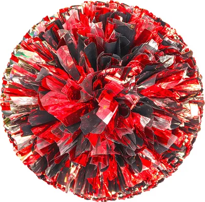 Produktbild von 6 Stück Cheerleading-Pom-Poms Mit Einfach Zu Greifendem Ring, Sport-Tanz-Cheer-Plastik-Pom-Poms Cheerleading Für Sport-Teamgeist-Jubel(Schwarz & Rot)