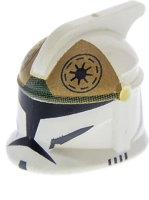 Produktbild von 1x Lego Helm Minifigur Star Wars weiß bedruckt Clone Trooper sw0221 61189pb06