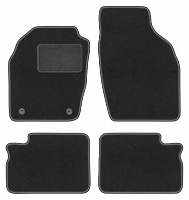 Produktbild von Velours-Fußmatten für Opel Agila A 2000-2007 (Schrägheck) – 4-tlg, Graphit, passgenau – Wielganizator LUX
