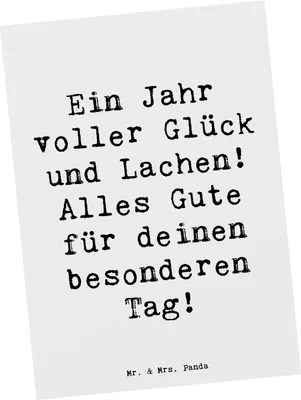 Produktbild von Mr. & Mrs. Panda Grußkarte Spruch 2014 Geburtstag - Weiß - Geschenk, Postkarten, Alter, Geburtstagsgeschenk, Lebensfreude, Ansichtskarten, Fotokarte, Geburtstagskind