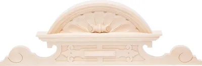 Produktbild von Schrankkrone Linde Schrankaufsatz Verzierung 24cm x 68cm Bekrönung antik Stil