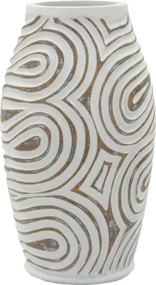 Obrázek produktu pro Váza „Oblix“ od Maura Ferrettiho, Ø 19,5 × 35 cm, bíle omítnutá