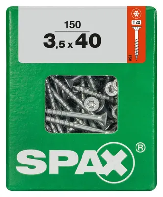 Produktbild von Spax Universalschrauben 3.5 x 40 mm TX 20 Senkkopf - 150 Stk.