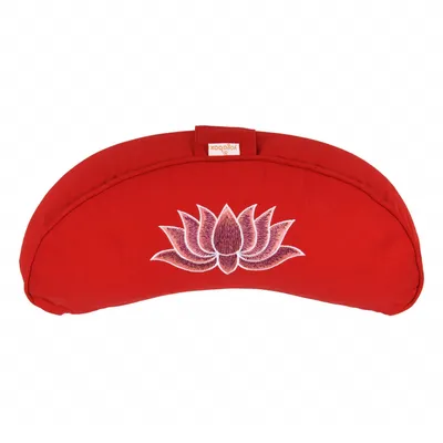 Produktbild von yogabox Yogakissen Halbmond BASIC Lotus Stick multicolor - rot 40 x 17 x 12 cm Buchweizenschalen