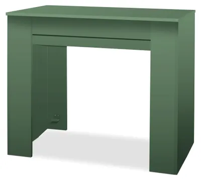 Produktbild von Fortino - Ausziehbarer Konsolentisch 91x50/250 cm aus kratzfestem Salbeigrün-Melamin