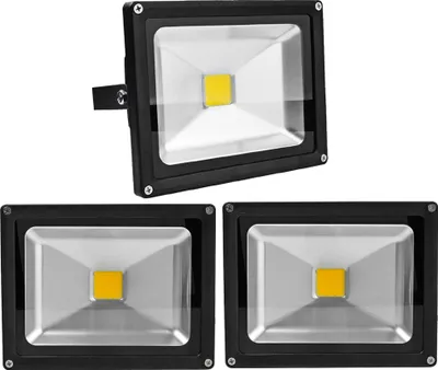 Immagine prodotto di Greenmigo Set di 3 faretti LED da 20 W per esterni, IP65, impermeabili, luce bianca calda, per giardino