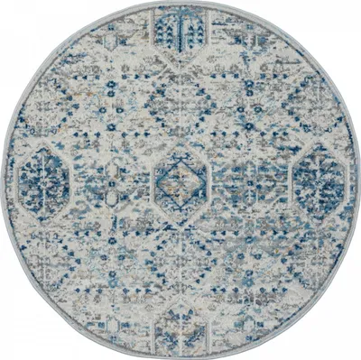 Image de 120 x 120 (diamètre) cercle Tapis My Heriz 2 CA60102 Beige cercle