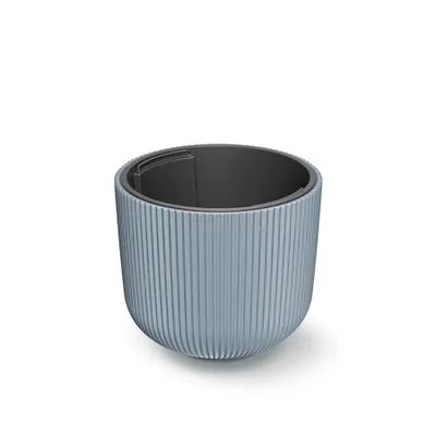 Produktbild von Blumentopf - rund Milly Innen- und Außenbereich Pflanzgefäß Pflanztopf aus Kunststoff 349 mm Farbe Hellgrau