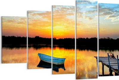 Produktbild von Bild auf Leinwand - Leinwandbild - Landschaft Sommer Meer - 150x100cm - Wand Bild - Wanddeko - Leinwanddruck - Bilder - Kunstdruck - Wanddekoration - Leinwand bilder - Wandkunst - EG150x100-3167