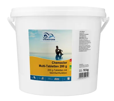 Produktbild von 10 Kg Chemoform Chemoclor Multitabs 200 All in One Flockung Algenex Chlor