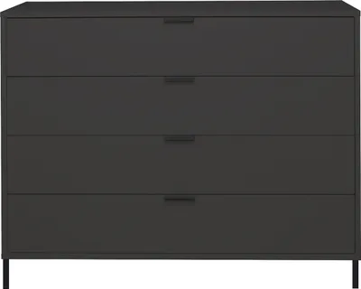 Produktbild von Schubkastenkommode >Bonnie< in anthrazit matt lack - 119x101x45cm (BxHxT)