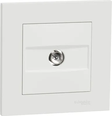 Image de Prise tv complet Miluz, SCHNEIDER ELECTRIC, blanc