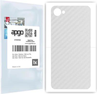 Produktbild von apgo Rückseite Schutzfolie für HTC Desire 12 -  Hinten Schutzfolie Carbon Transparent (durchsichtig), Rückseite Folie schützt vor Kratzern und Fingerabdrücken