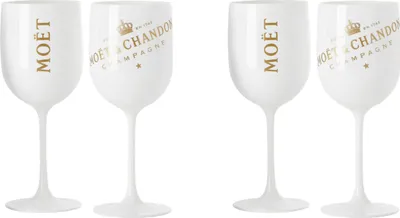 Produktbild von 4X Moët & Chandon Champagner Gläser Set imperial Ice Weiß Weingläser Luxus Champagnergläser