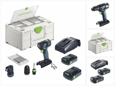 Productafbeelding van Festool TXS 18 C 3,0-set accuboormachine 18 V 40 Nm borstelloos ( 576896 ) + 2x accu 3,0 Ah + oplader + Systainer